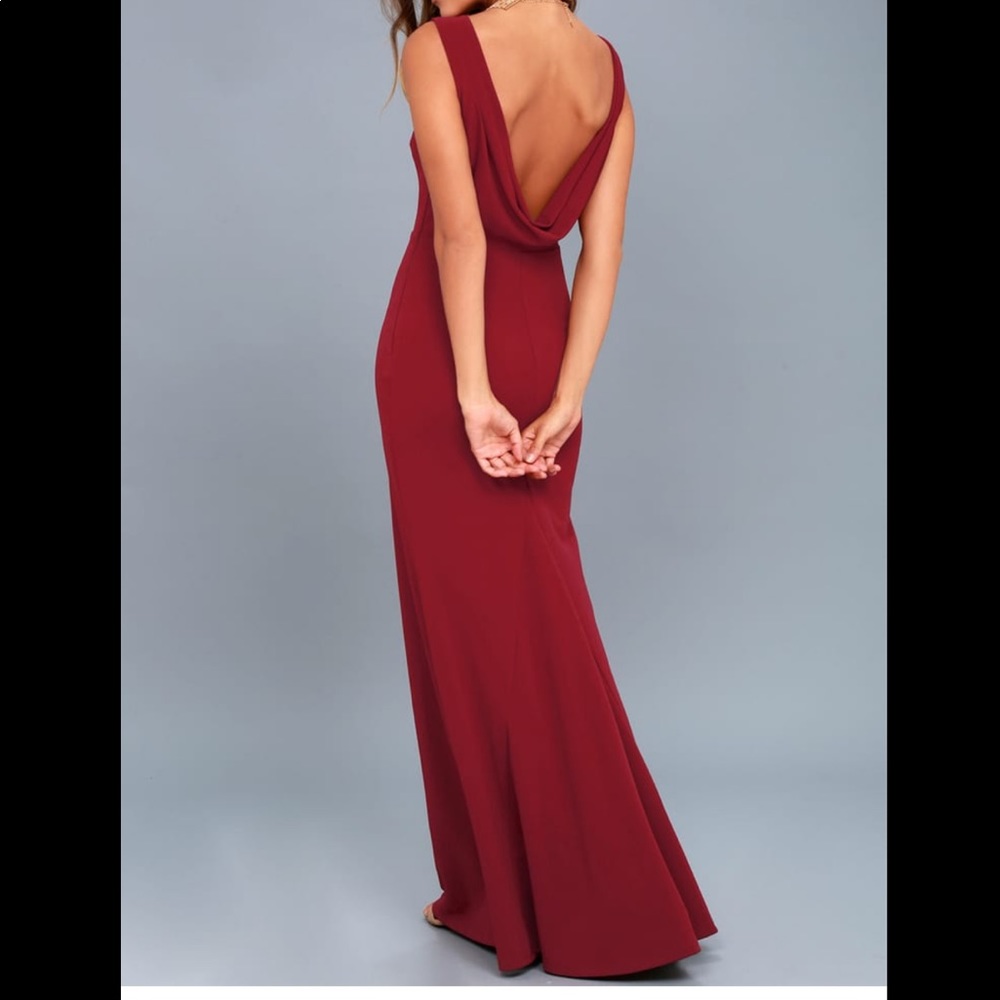 Lulus Wine Red Low Back Dress Size:SM Wore Once